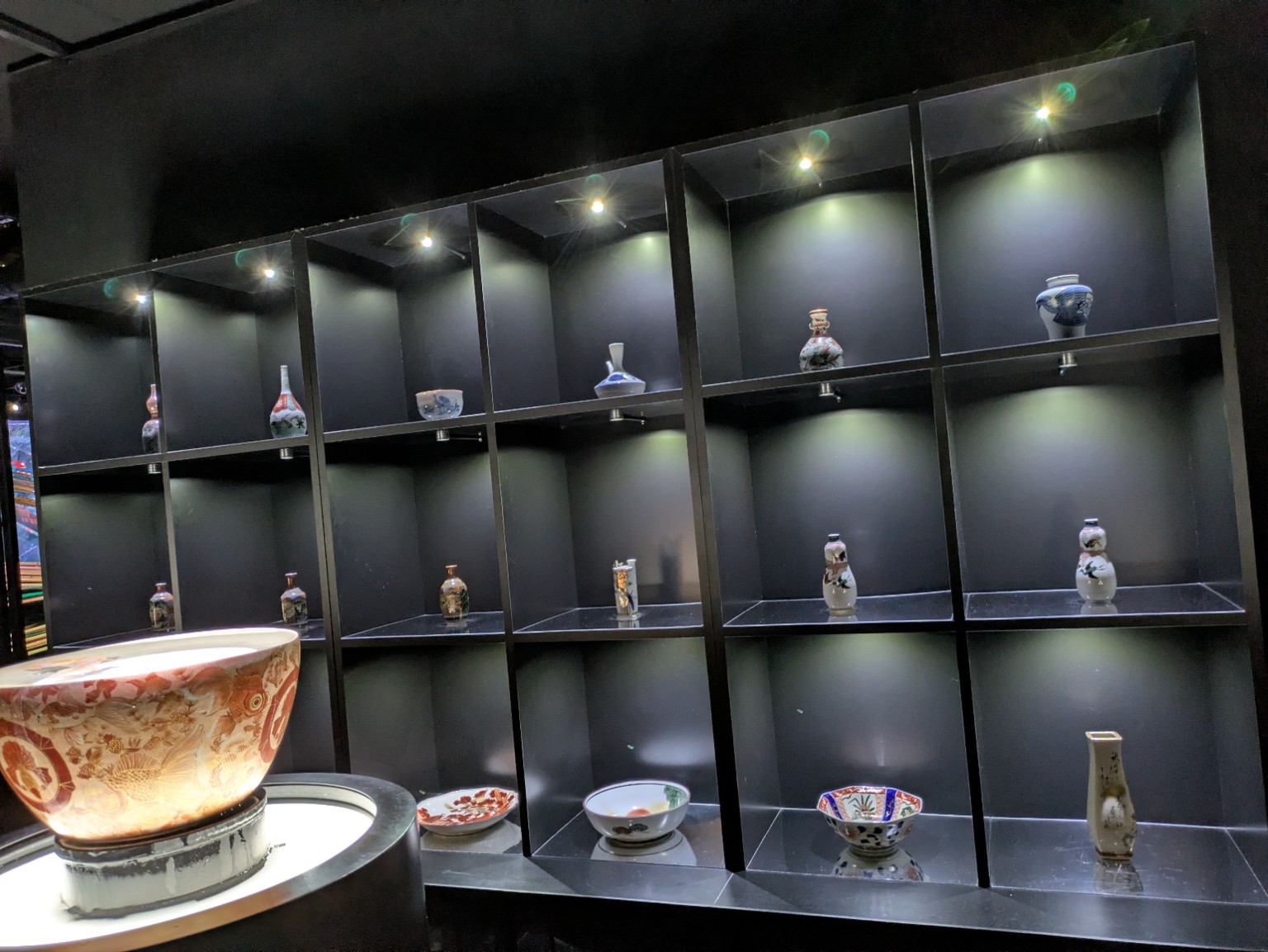 陶器の展示スペース